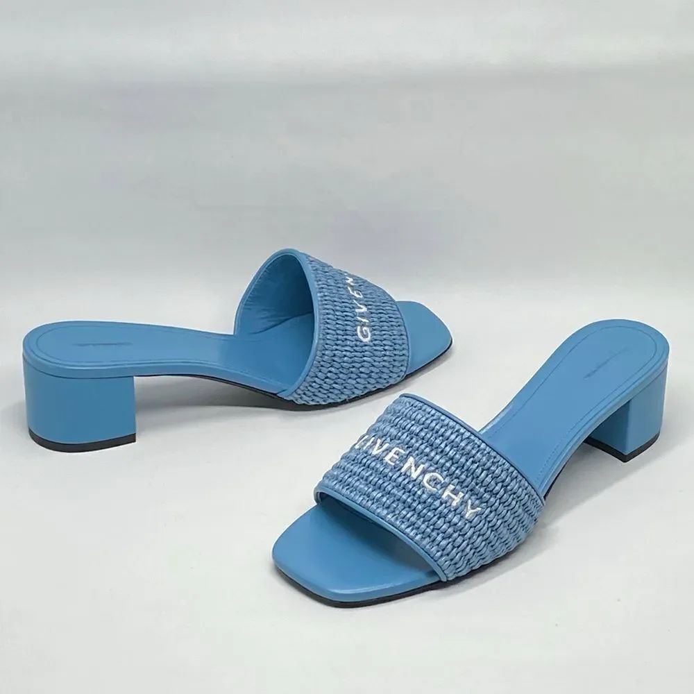 Givenchy Logo Raffia Slide Sandals size 39 - Picture 10 of 16